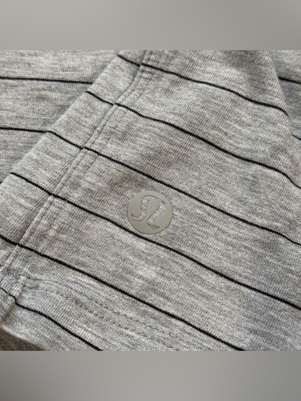 Lululemon Women's All Yours Tee - Black/Grey Stripe - Picture 4 of 6